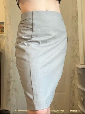 2000’s vintage Express Light Gray High-Waist Pencil Skirt